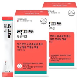 Rockfido genuine iron liquid 30 packets, 240ml, 2 units / 락피도 정품 철분 액상 30포, 240ml, 2개