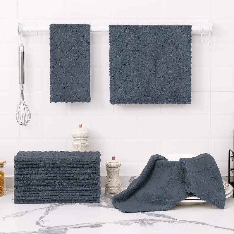 Homaxy 24 Pack Dish Towels for Kitchen (10 x 20