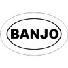 CafePress Banjo Music Oval Car Bumper Sticker
