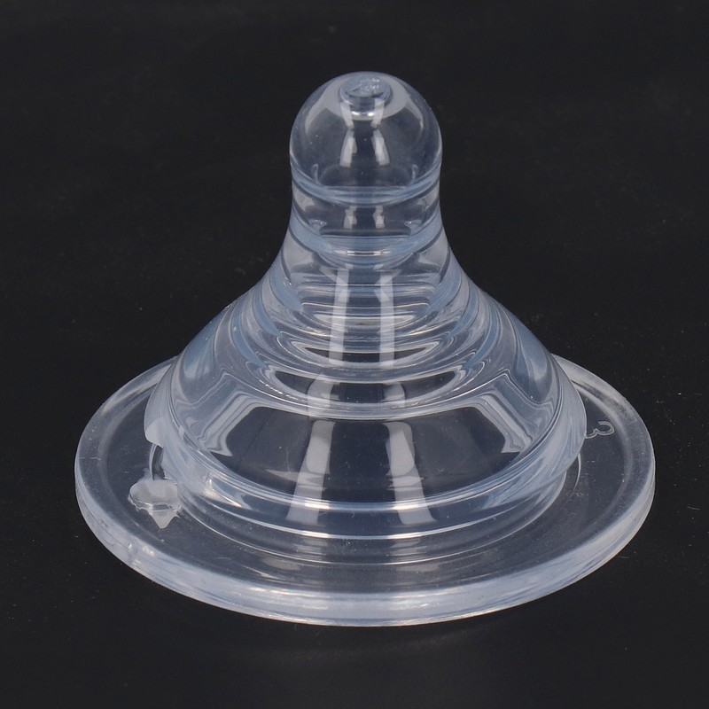 4pcs Infant Bottle Nipples Bust Feeling Replacement Silicone Nipple Round
