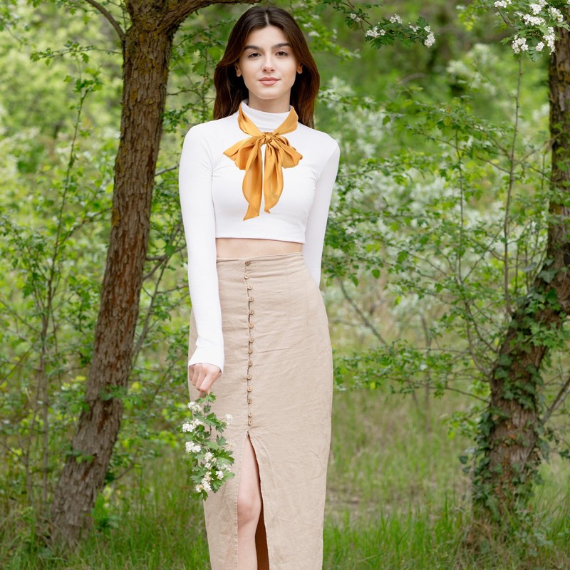 Psyqtsuary Women Plain Solid Color Pure Skinny Scarf, Solid Color