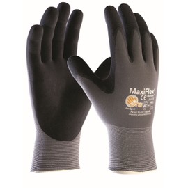 (5 Pairs) ATG Gloves 34-874 Assembly Gloves MaxiFlex Ultimate 5 x Grey/Black 10