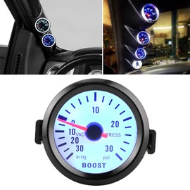 Boost Vacuum Meter, Boost Gauge Kit High Accuracy High Sensitivity Easy to Read Simple to Install for Most 12V Vehicles for Universal