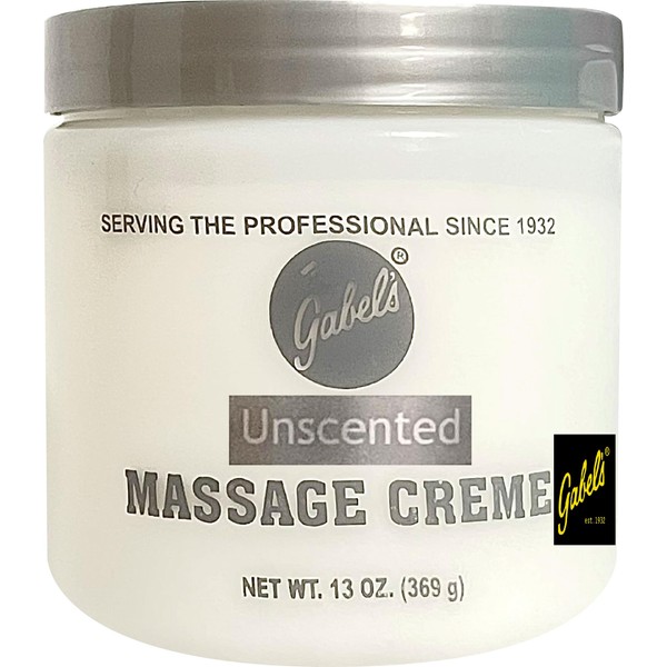 Gabel's Unscented Massage Creme (for Skin use only) 13oz. Dye