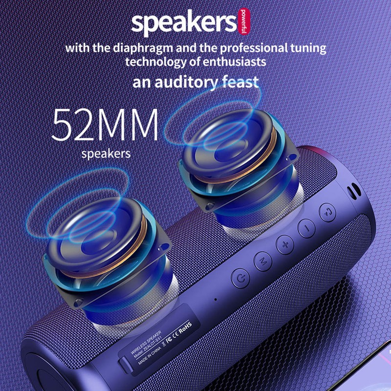 ZEALOT S51 Red Portable Bluetooth Speaker Outdoor 10W TWS Connection