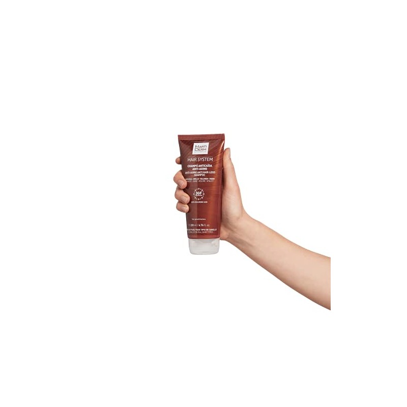 MartiDerm Hair System Champú/Shampoo Anticaída Antiaging. Factores de crecimiento capilar