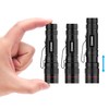 COSOOS 3 Mini LED Tactical Flashlights with Clip, 3.7inch Zoomable