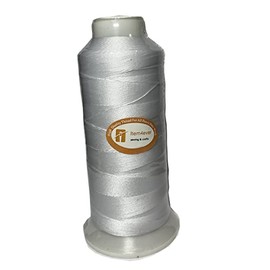 UV Protected Polyester Sewing Thread High Tenacity 210d/3 T70 for Upholstery Beading 100g (Medium, White)