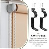 Operitacx 2-Pack Adjustable Curtain Rod Brackets Heavy Duty Wall-Mounted Support