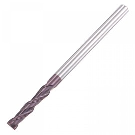 uxcell Square Nose End Mill, 6mm Tip Dia Solid Carbide AlTiN Coated CNC Router Bits 2 Flute Spiral Milling Cutter HRC55 with 6mm Shank 100mm (4-inch) Length