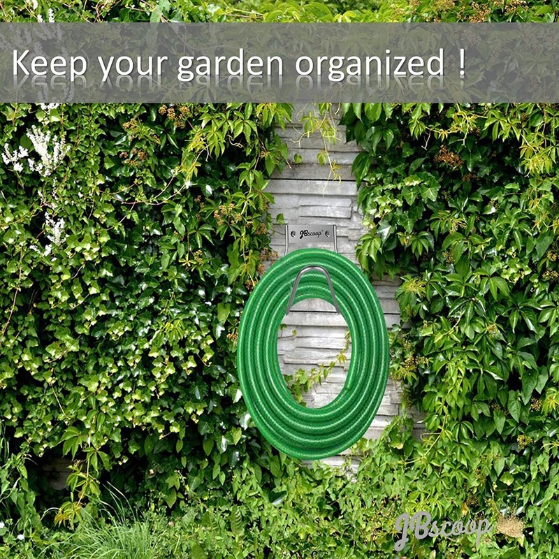 JBscoop Garden Hose Holder Stainless Steel Small Wall Mount Garden