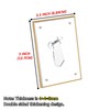Hexsonhoma Acrylic 3.5x5 Picture Frame with Gold Edge Pack of