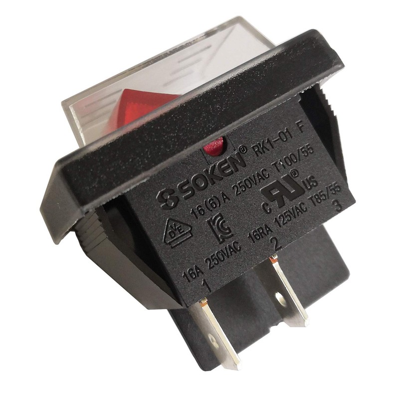 SOKEN Waterproof Rocker Switch ON-Off DPST Coffee Maker Switch 125/250VAC