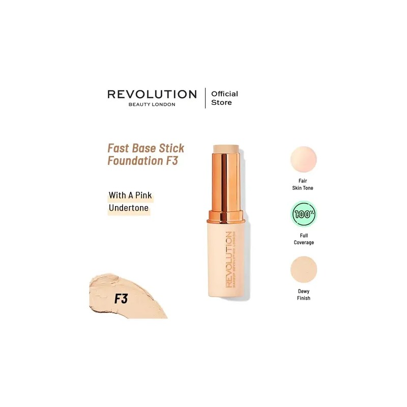 Fast Base Stick Foundation Makeup Revolution London F3