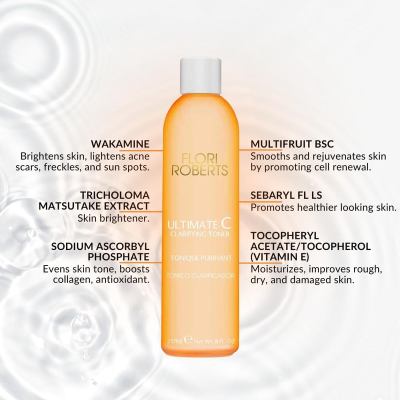 Ultimate-C Clarifying Toner by Flori Roberts, Facial Toner for Women