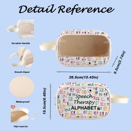 MNIGIU Speech Therapist Gift SLP Thank You Gift Speech Therapy Alphabet Clear Cosmetic Bag for Speech Pathologist (Speech TherapyBag)