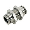 Jienk 2Pcs 304 Stainless Steel Bulkhead Union 3/8" x 3/8"