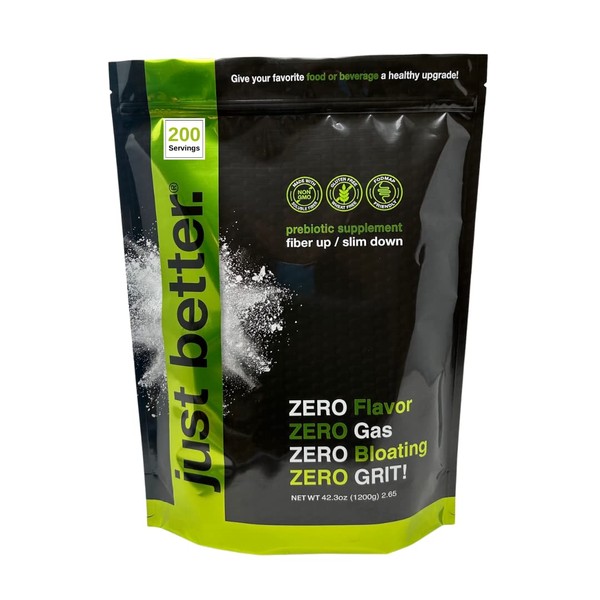 Prebiotic Fiber Supplement for a Healthy Gut | Fiber Powder with Zero Grit Zero Taste and No Bloating or Gas | Feel Full Faster | Keto Non-GMO Gluten Free Vegan 200 Servings