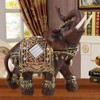 Caredy Elephant Statue Feng Shui Elephant Statue Happy Wood Grain