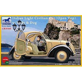Unbekannt Bronco CB35165-1/35 Italian Light Civilian car with Lady and Dog