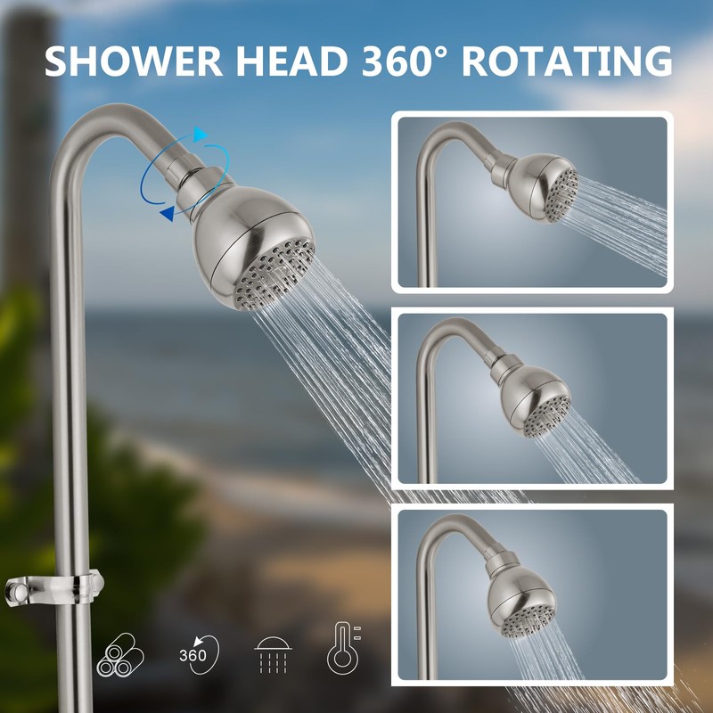 Aolemi Outdoor Shower Fixtures, 31" Exposed Shower System with Shower