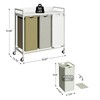 Herture Laundry Hampers with Shelf, Laundry Basket 3 Section, Laundry
