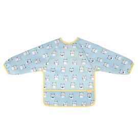 Badabulle Long Sleeve Bib Blue