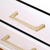 ZONADAH Set of 4 Cabinet Gold Plated Slim Handles, Hole