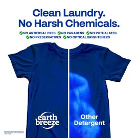 Earth Breeze Laundry Detergent Sheets Fresh Scent - 180 Loads Eco Liquidless Soap - Travel-Friendly for Hot & Cold Cycles, Tackles Tough Stains & Odors - Gentle on Skin, 90 Ct (3 Pack)