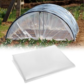 QWORK® 2 x 10M Extra Thick Clear Plastic Sheeting, Waterproof Polythene Sheeting, for Garden & Building Protection