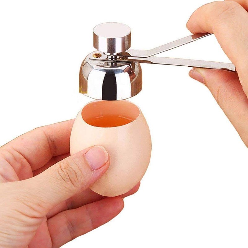 Eieröffner,Shell-Öffner Edelstahl Eierköpfer Eierküchenöffner Eierschneider Frühstück Muscheltrenner Entferner Werkzeug für
