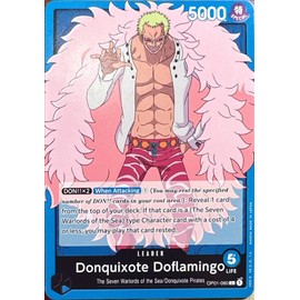 One Piece Donquixote Doflamingo Leader Card OP01-060 Romance Dawn Trading Card