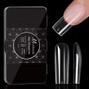 50pcs/box Transparent Seamless Fake Nail Soft Full Cover Trapezoidal Oval