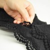 Black Embroidered Lace Trim, 14cm Width 2 Yards Soft Cotton