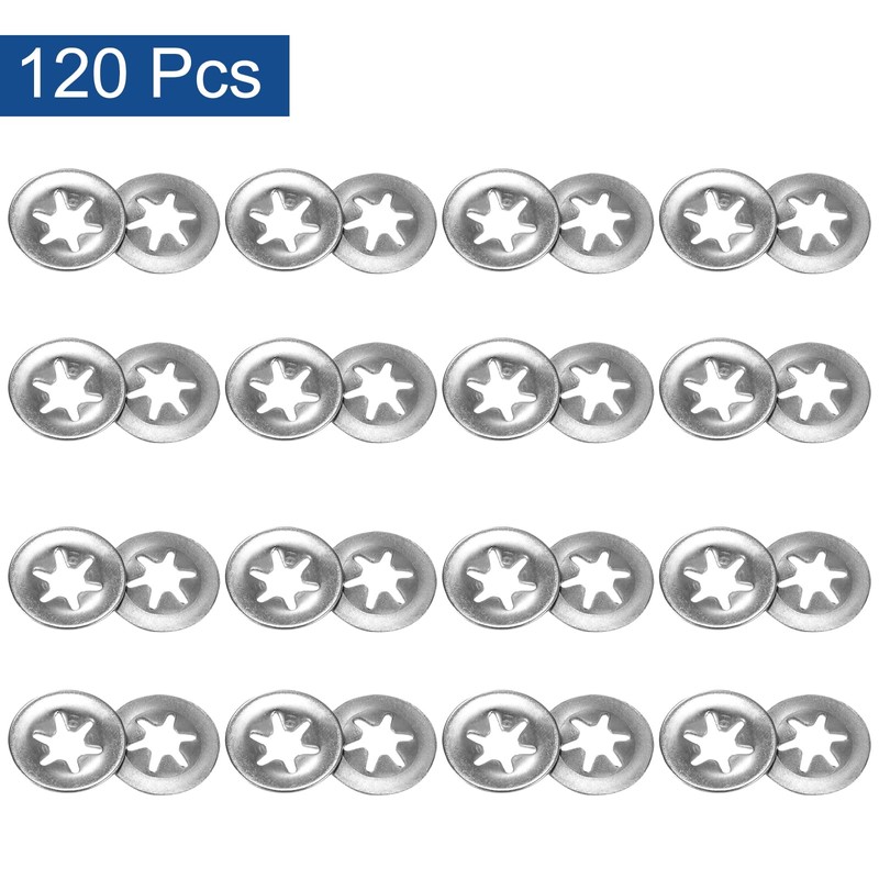 uxcell 120pcs Internal Tooth Lock Washers M3 x 9mm Push