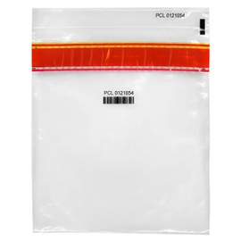 100pk Security Bags, 9"x12" Transparent, Tamper Resistant Closure with Serialized Numbers & Barcode - Secur-Pak