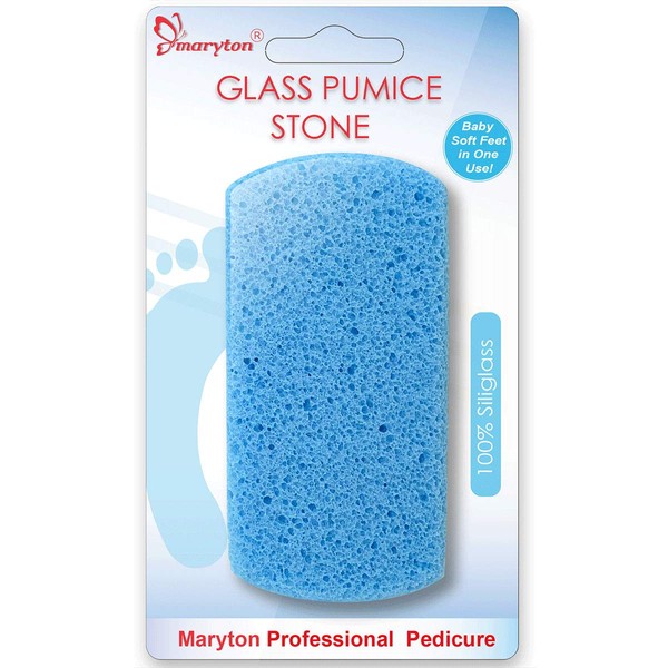 Maryton Foot Pumice Stone for Feet, 100% Siliglass Double Sided Pedicure Tools for Feet Callus Remover, Exfoliates Feet & Smooths Skin