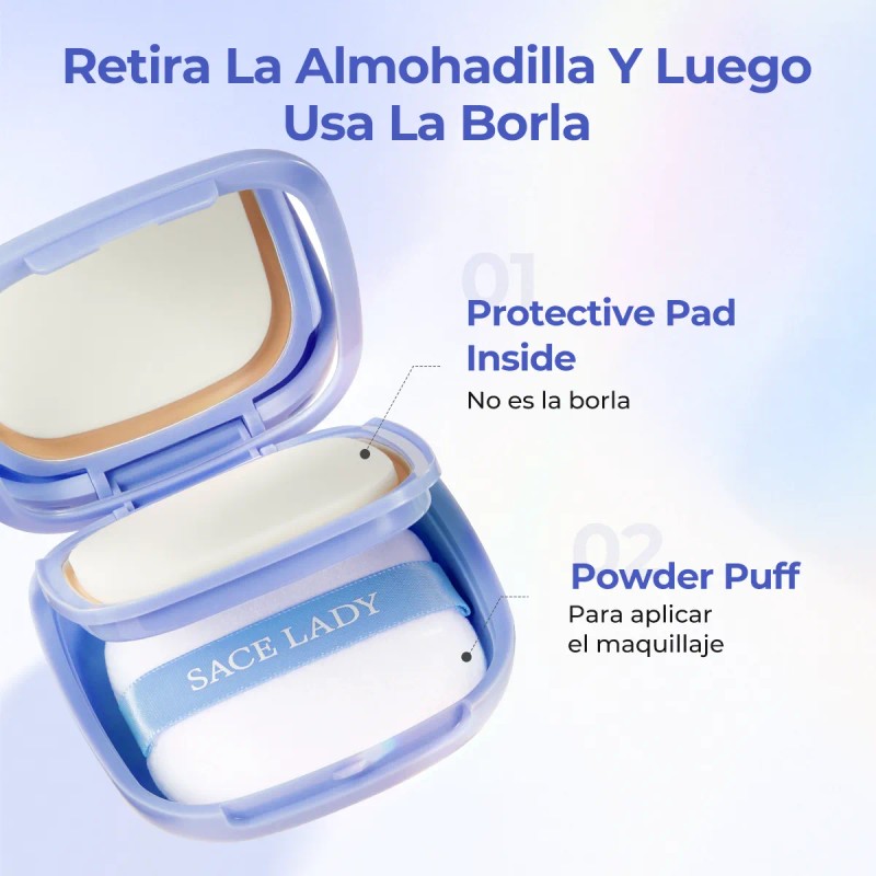 Sace Lady Base De Maquillaje Polvo Compacto Mate Spf30