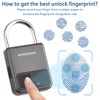 Fingerprint Padlock, (Gray) 3.9 55