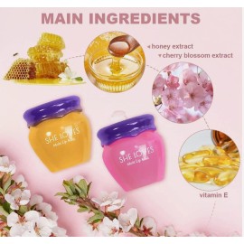 SHE LOVES Lip Mask Overnight, Honey&Sakura Day & Night Repair Sleeping Lip Balm, BB 2028