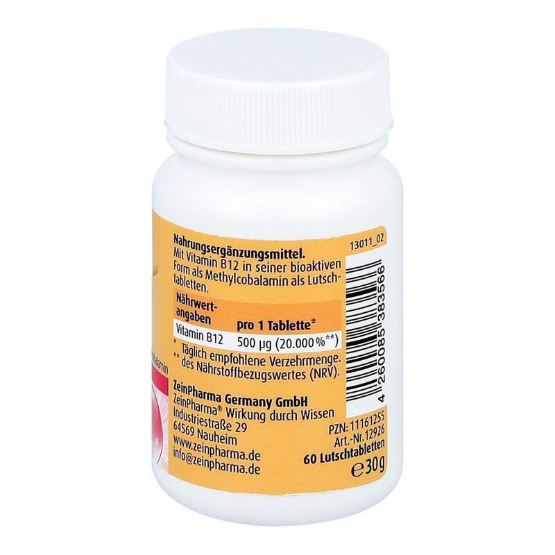 Vitamin B12 500 myg Methylcobalamin Lutschta Pack of 60