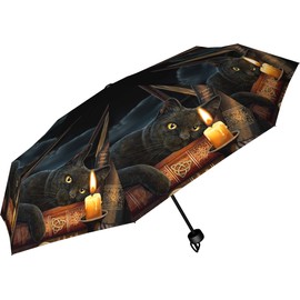Nemesis Now Witching Hour Lisa Parker Umbrella 24cm Black, Plastic, Metal, 190T Pongee