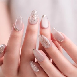 DANNI&TONI Gel Nail Seals, Hardening Nail Seals, Gel Nails, Color Nail Seals, Long Lasting, 2 Weeks, Odorless, Waterproof, SGS Certified, Curing Type, 28 Stickers, Scissors Included (Floral Grace)
