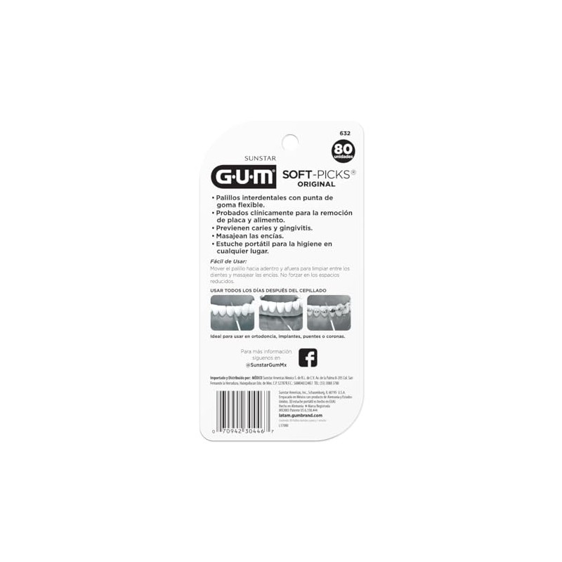 GUM Soft-Picks Original – Palillos interdentales flexibles para limpieza interdental
