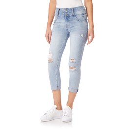 WallFlower Women's Size Sassy Crop High-Rise Insta Soft Juniors (Standard, Taffy, 16 Plus