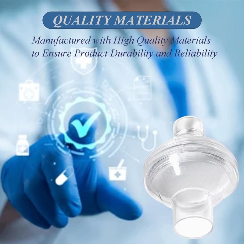 Universal CPAP Inline Filter Machine Bacteria Filter, Compatible with CPAP