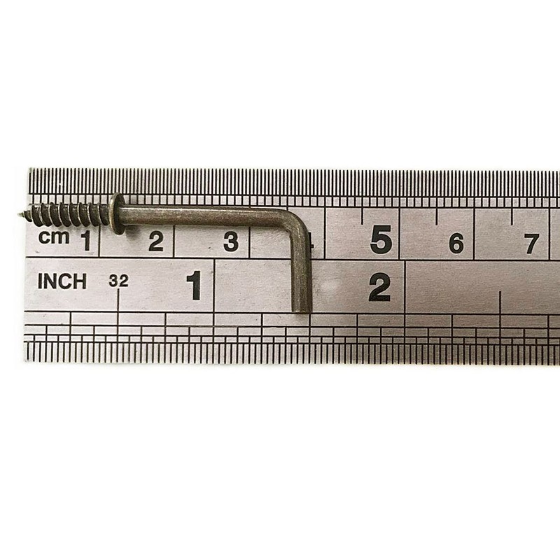 IDEALSV 1 Inch 1 Shape Screw Hooks L Shape Hook
