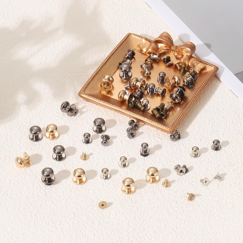 TIXIPEM 6mm Ball Head Stud Rivets Screw Back [20Pcs] -