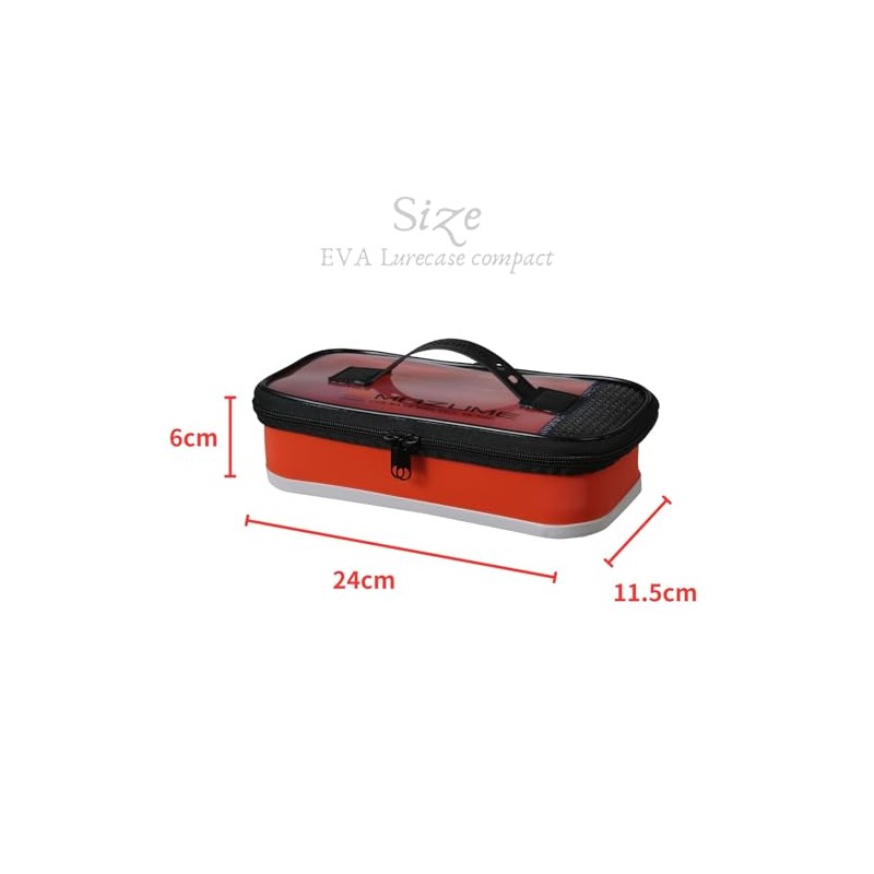 mazume MZBK-887 EVA Lure Case, Compact, Orange, Length 4.5 x