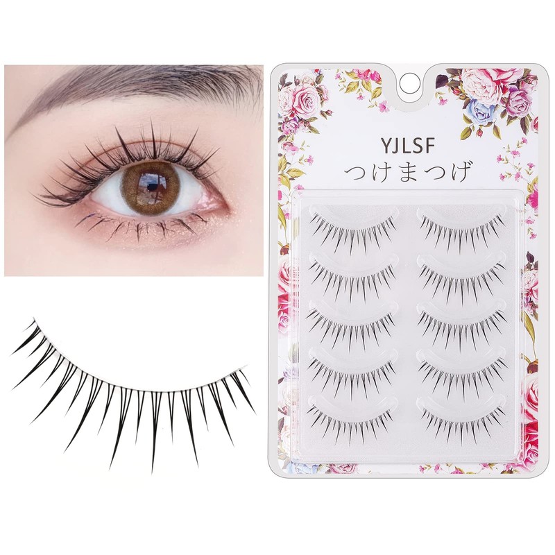 False Eyelashes, 3D, 5 Pairs Natural Eyelashes, Butt Eyelashes, Handmade,